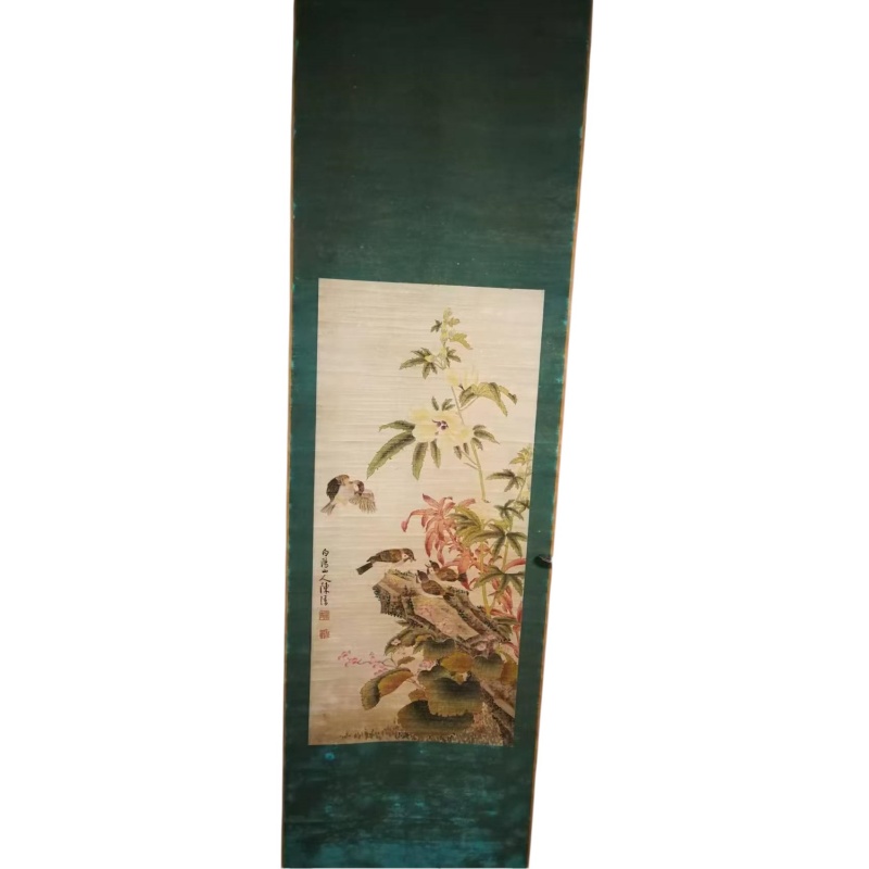 陈淳花鸟立轴AK1307