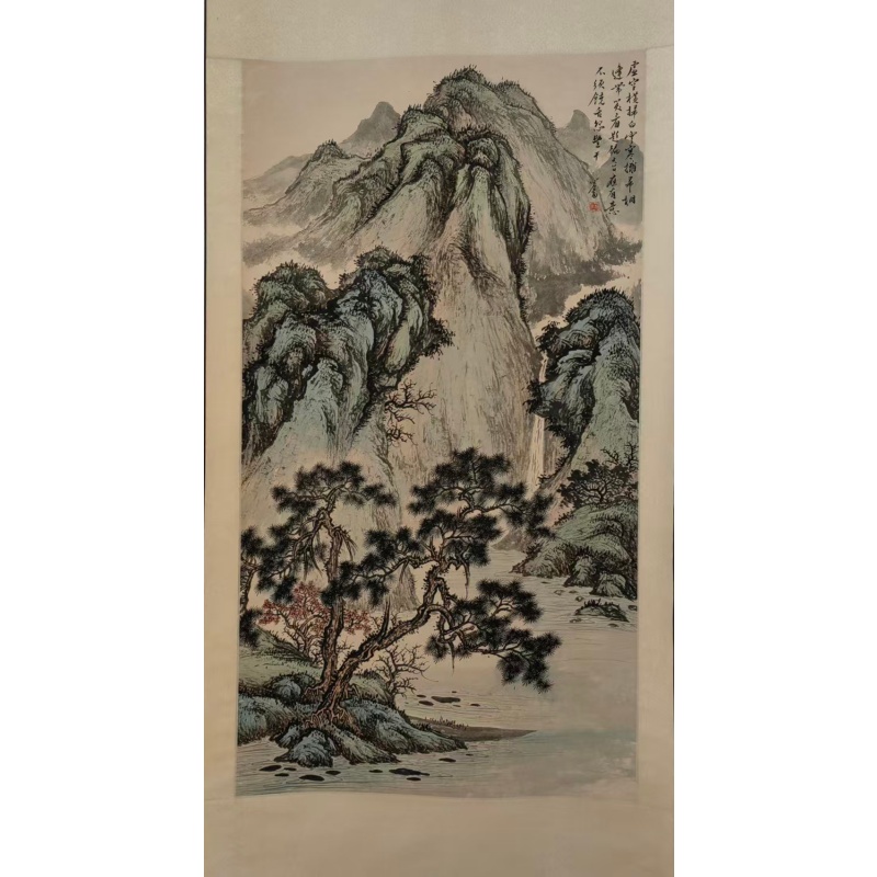 溥儒（溥心畲）山水画立轴AC6205