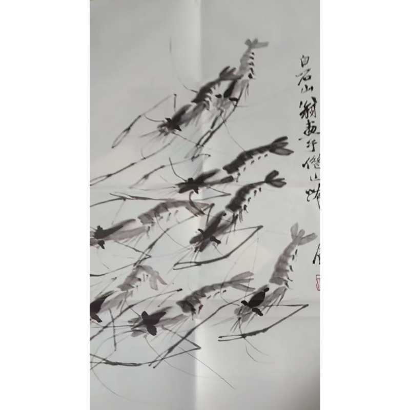 齐白石水墨虾AC1121
