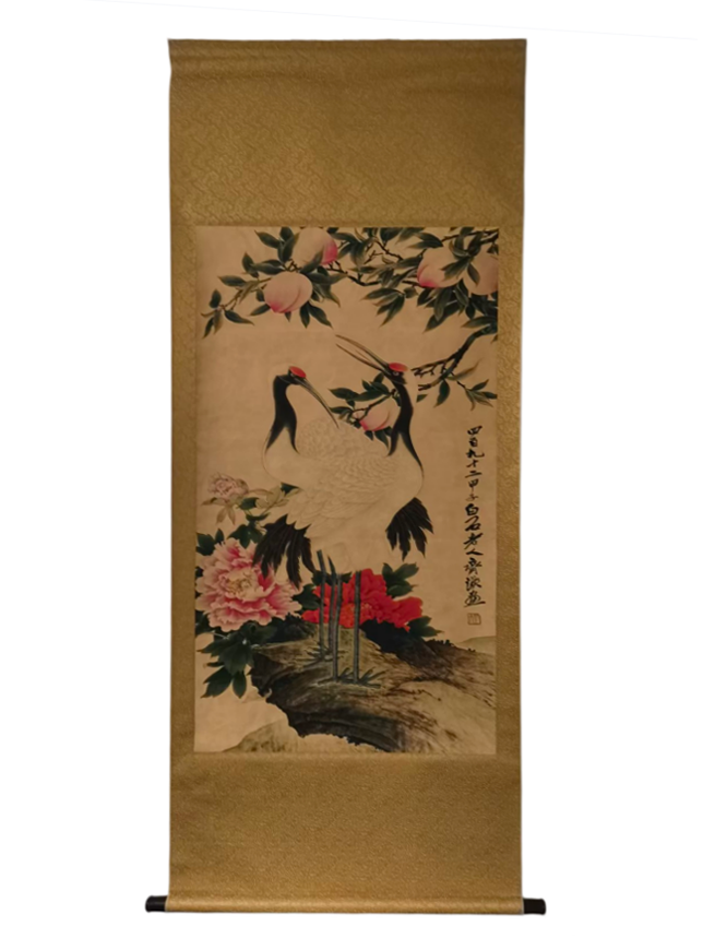 齐白石   鹤寿图AD2145