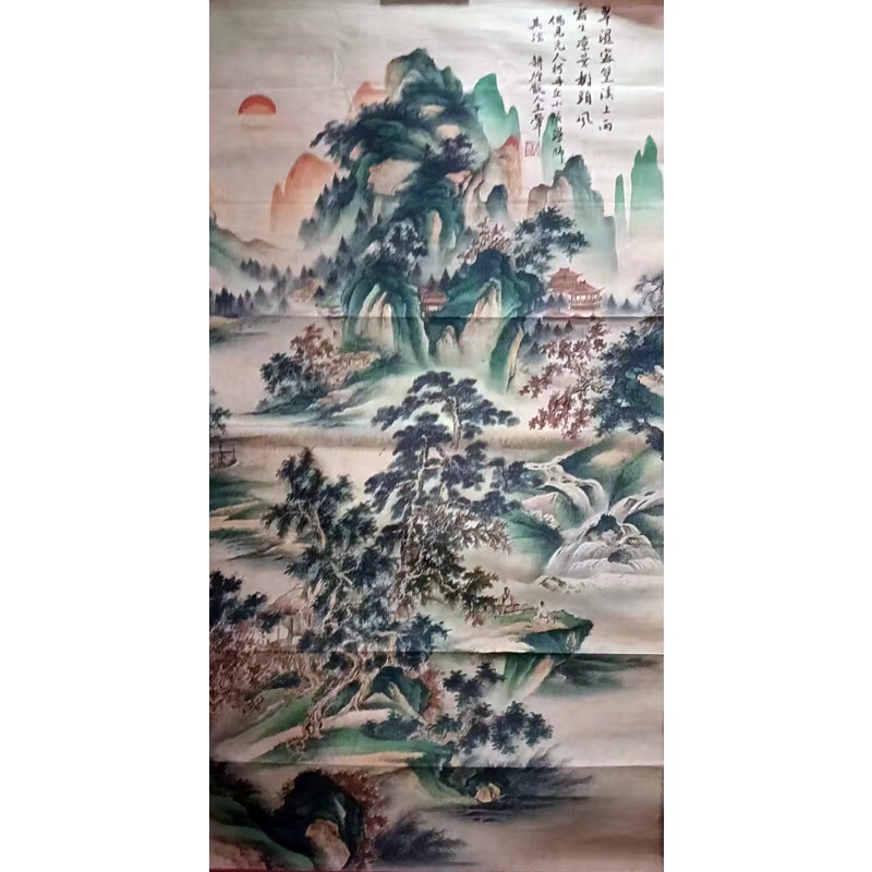 王翚款青绿山水国画AC0770