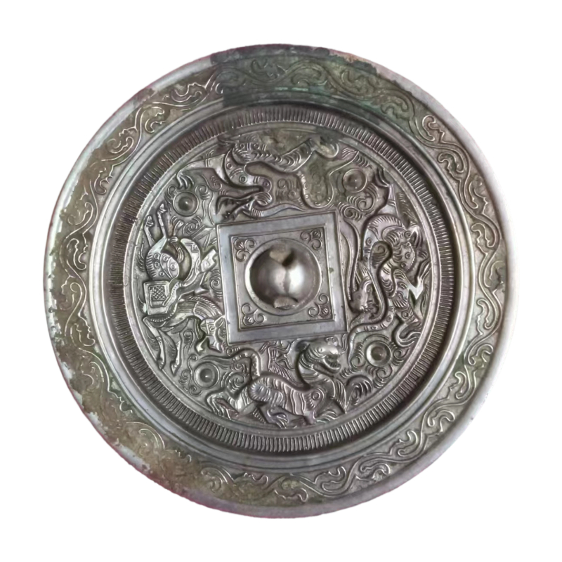 四神瑞兽车马青铜镜AC1333