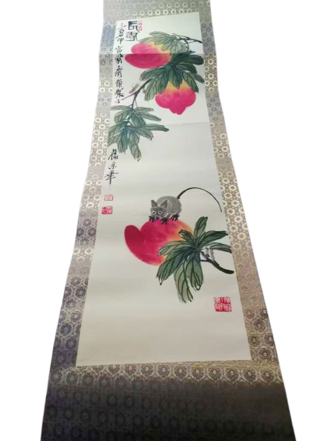 齐白石《花鸟的多寿四条屏》AD8826