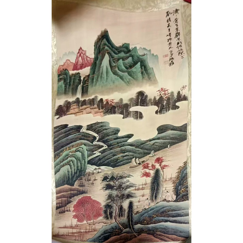 青绿山水画AB4244