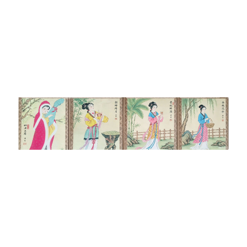 唐寅《四大美人四条屏》AC1486