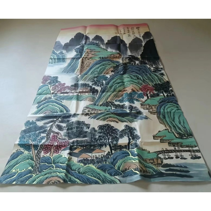 金线青绿山水国画AB4268
