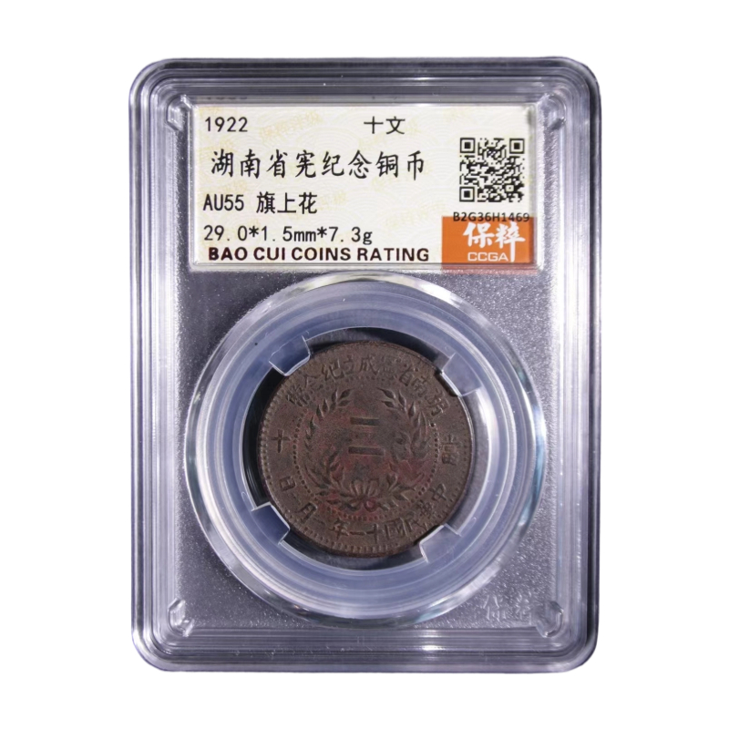 湖南省宪纪念双旗币十文AC1457