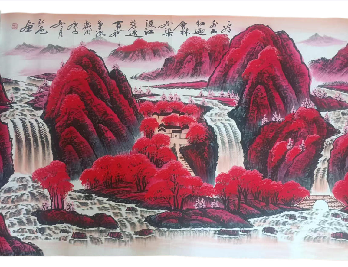 《万山红遍》瀑布山水、长城红枫两款AD2170