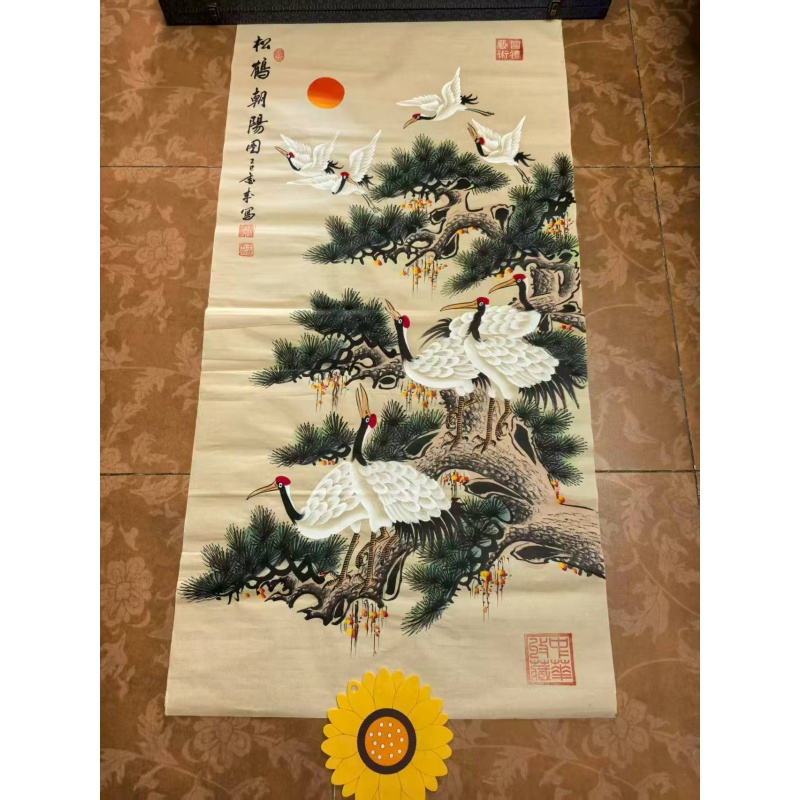 松鹤朝阳图AB4323