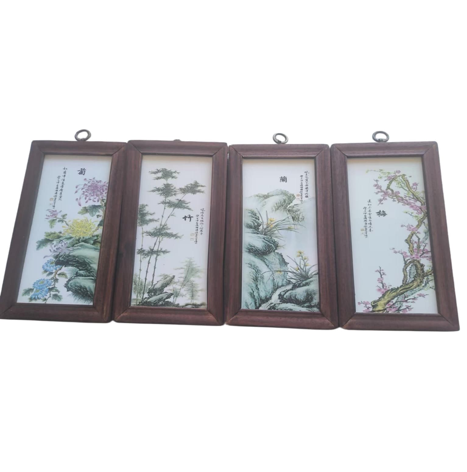 刘雨岑 梅兰竹菊瓷板画AD2182