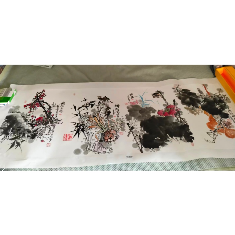 梅兰竹菊国画AB4431