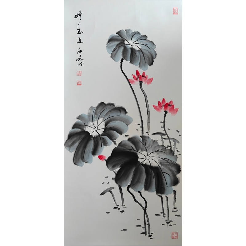 婷婷玉立.墨荷图AB4599