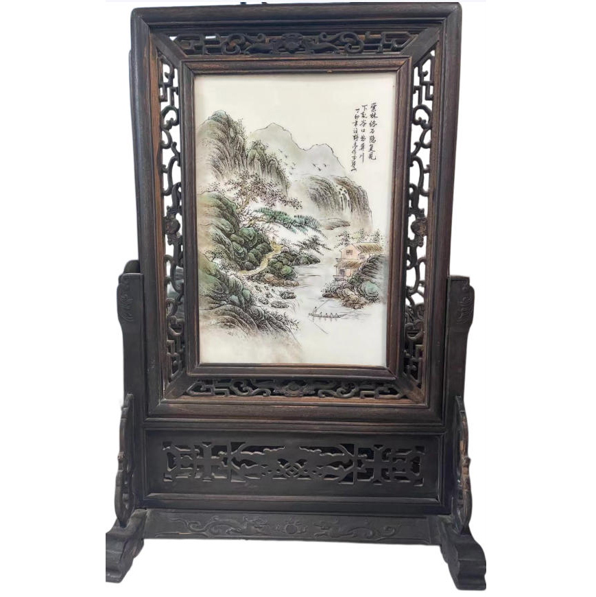 汪野亭  瓷板画屏风AD9200