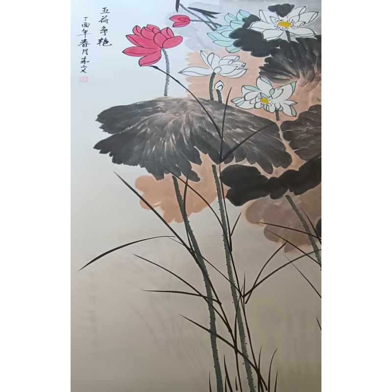 荷花图四条屏AC0793