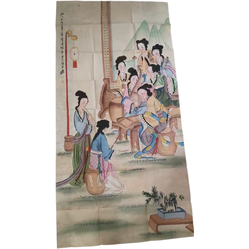 古乐仕女群芳图AB4836