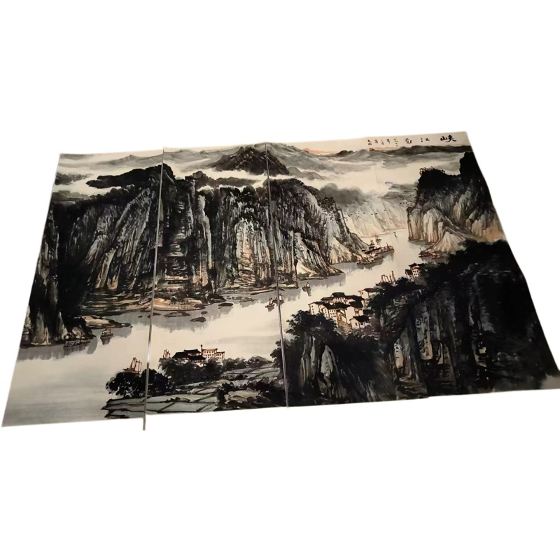 峡江图通景山水四横幅AB4870