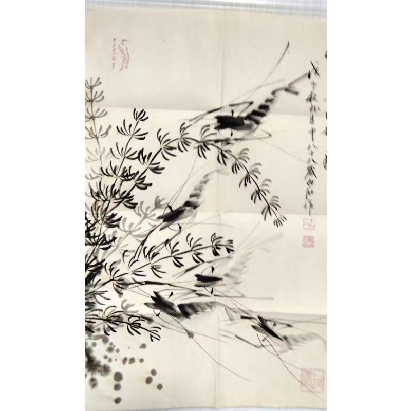 墨笔群虾图AB4793