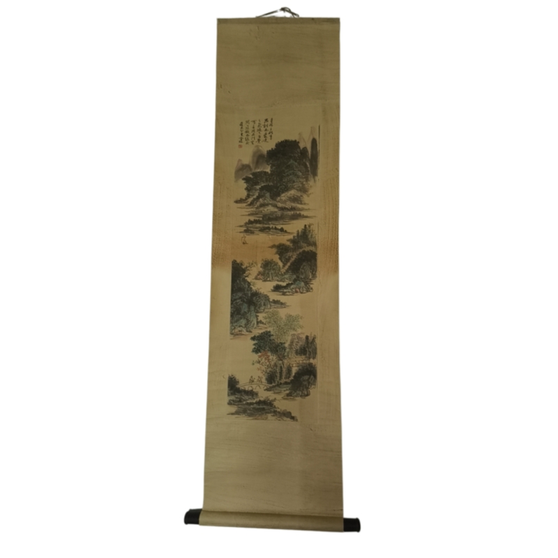 浅绛三水立轴AC1283