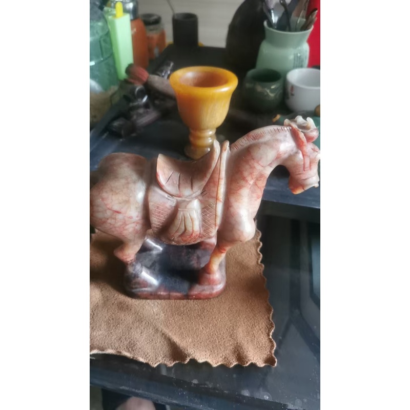 寿山石马摆件AB4966