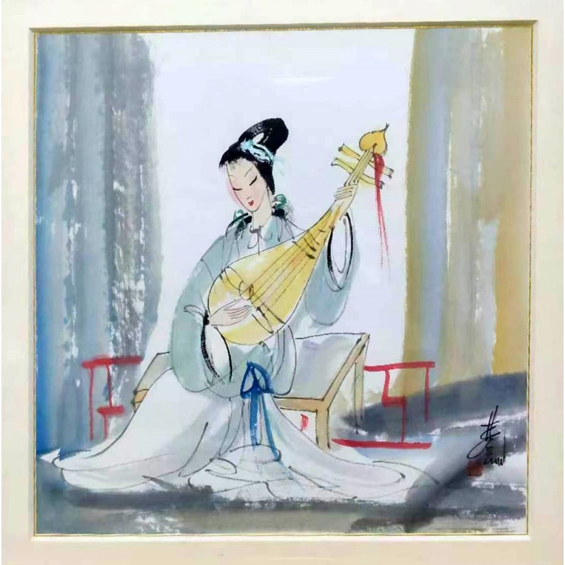 琵琶仕女AB4938