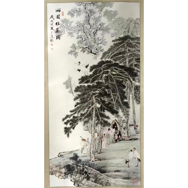 范曾弟子范权作品 西园雅集图AB02024