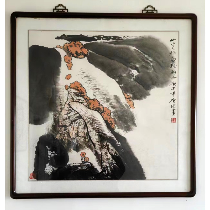 北派大家白庚延遗作 山光扑面经新雨AB02023