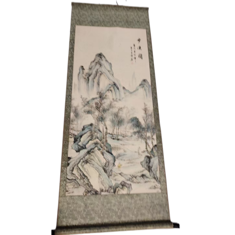 《步溪图》山水立轴清代原作AC1461