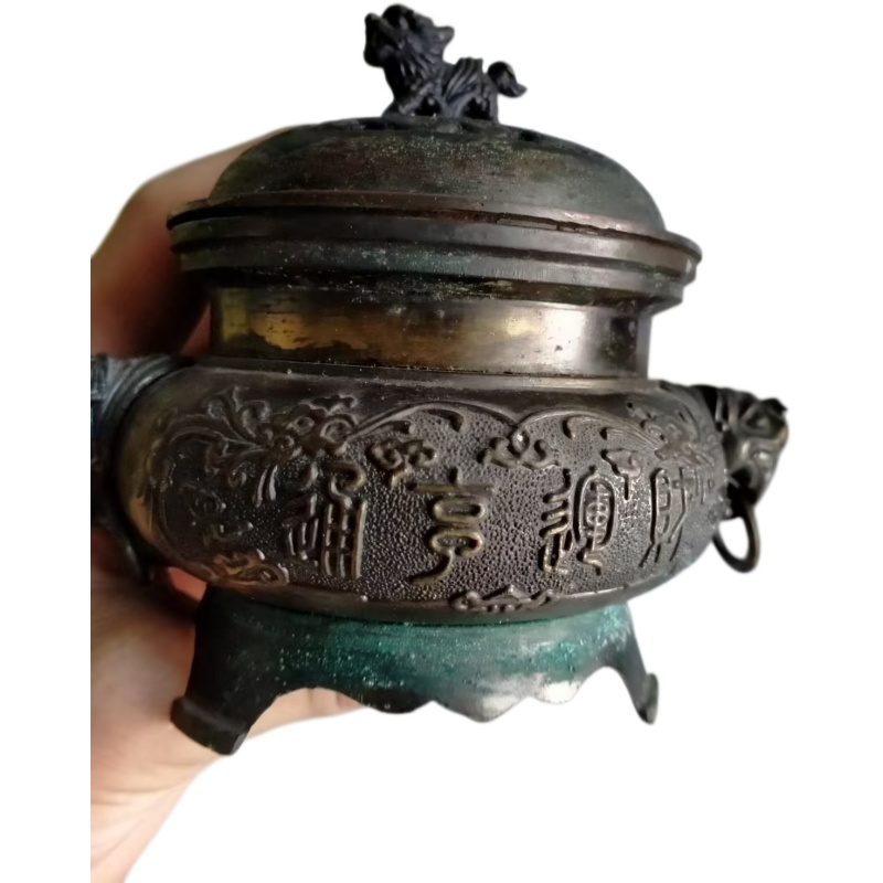 乾隆御制狮钮兽耳熏炉AK1574