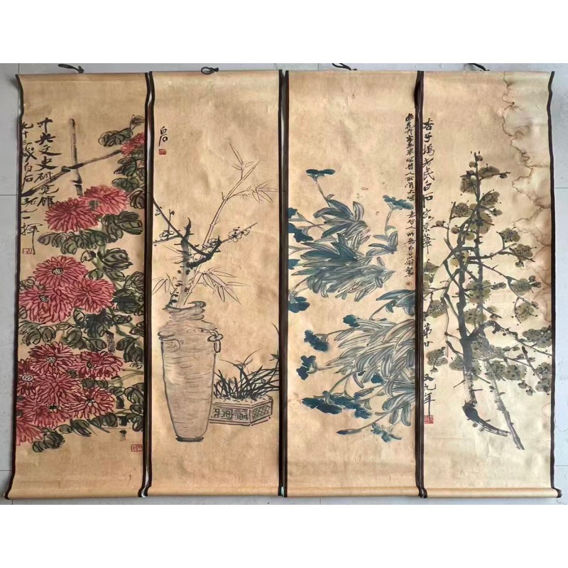 梅兰竹菊四条屏AB5059