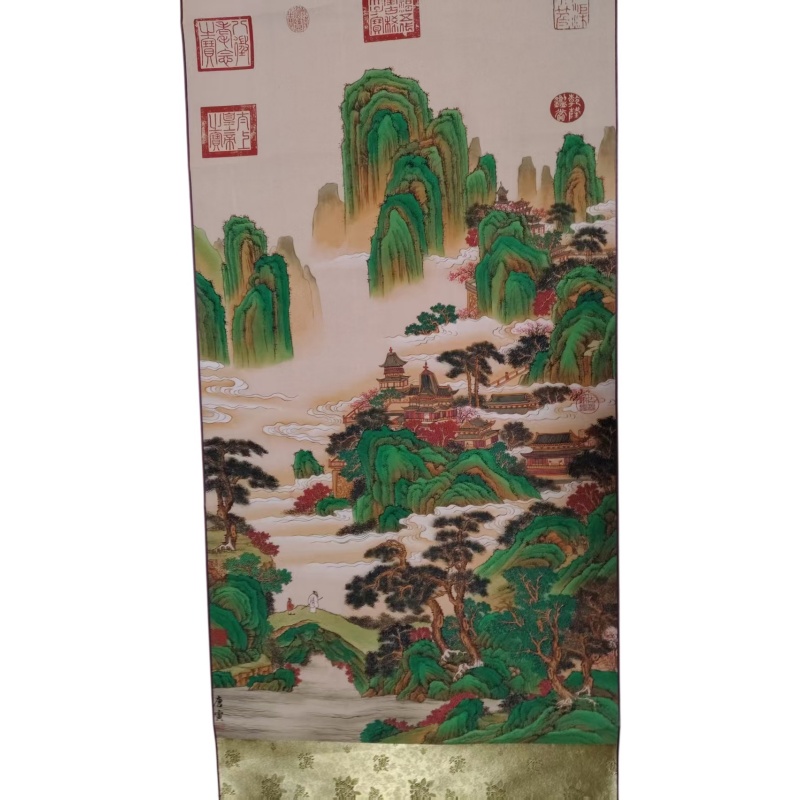 唐伯虎青绿山水AK1583