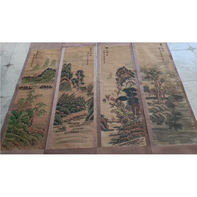 四季山水四条屏AB02027
