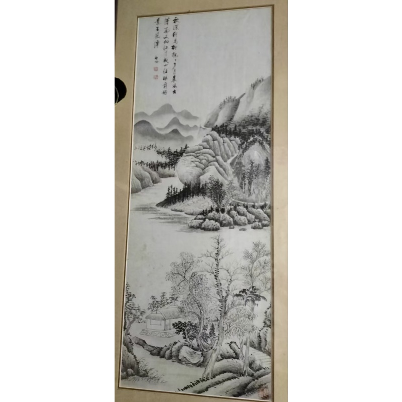 水墨秋山隐居图AG1998