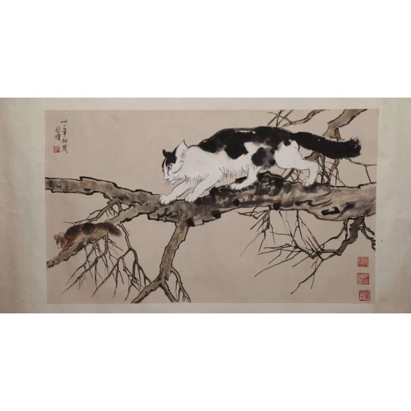 枝上猫鼠图AG2015
