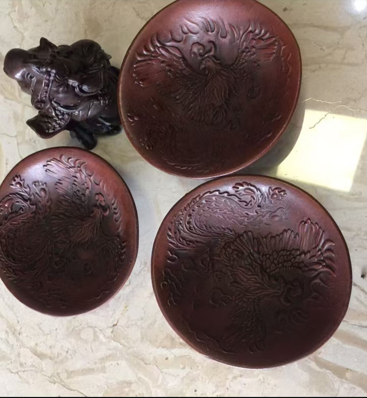 六方龙凤紫砂壶AB04004
