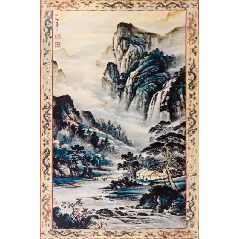 明章采 山水画AE2253