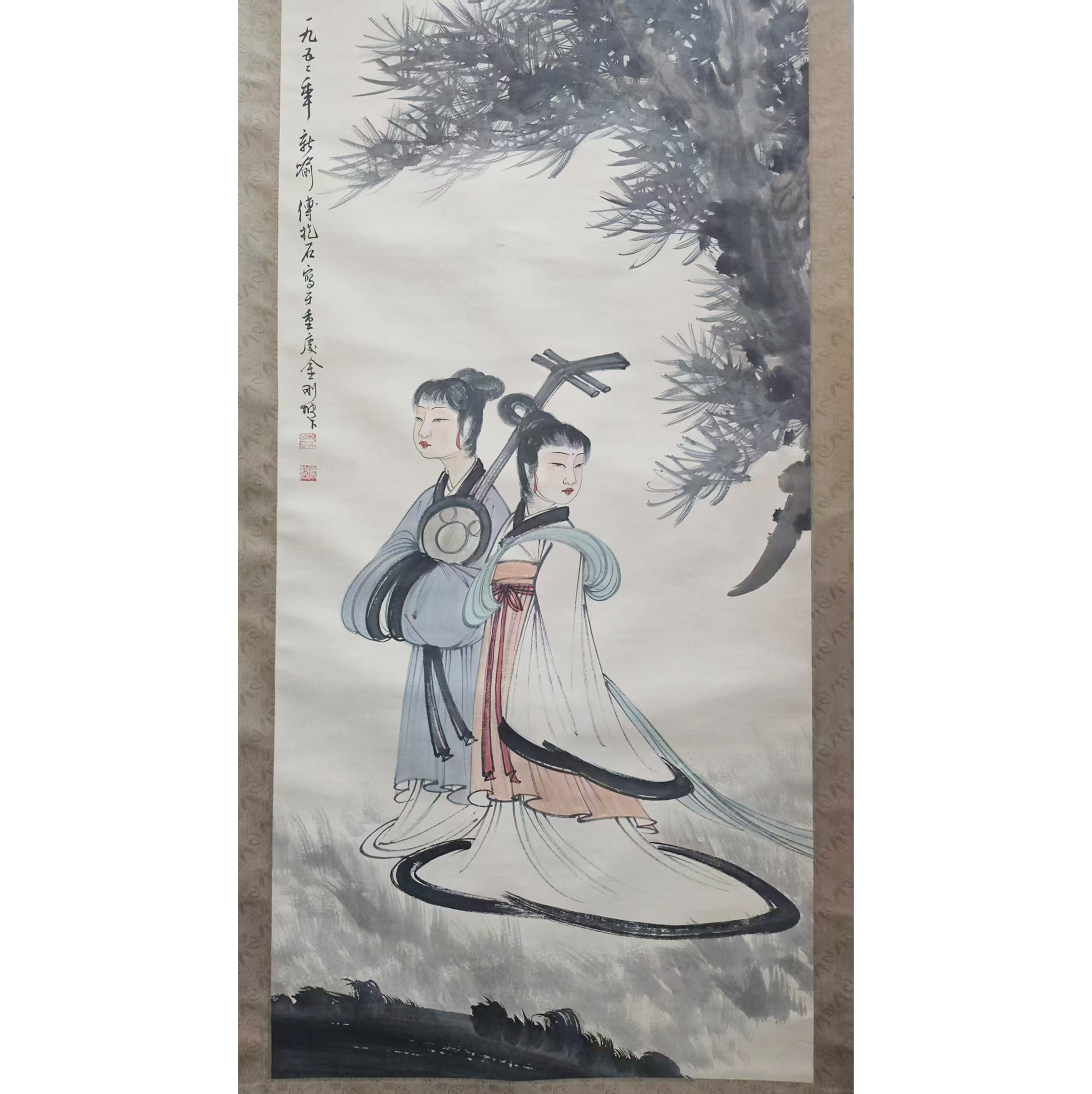 傅抱石《侍女人物》1952年AD2398