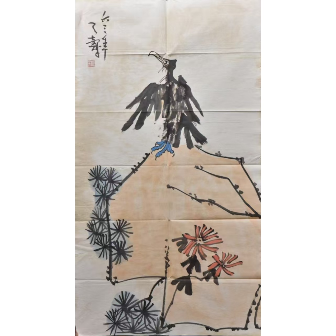 潘天寿松鹰图AD9698