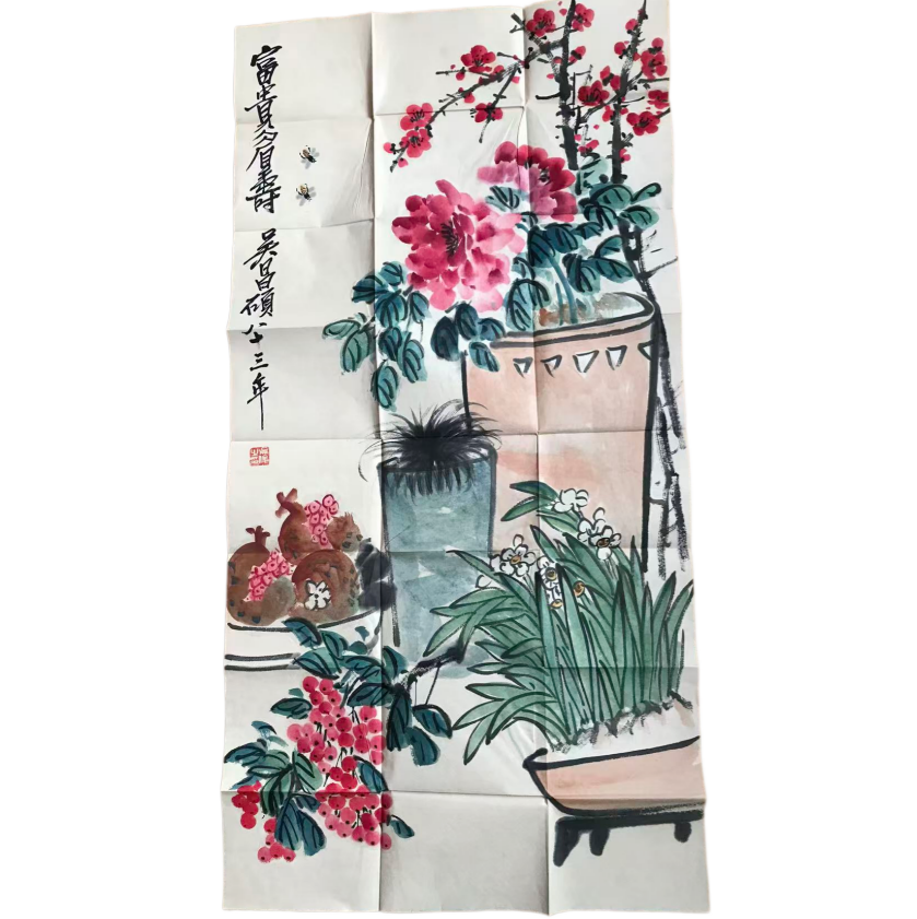 吴昌硕富贵长寿图AD2404