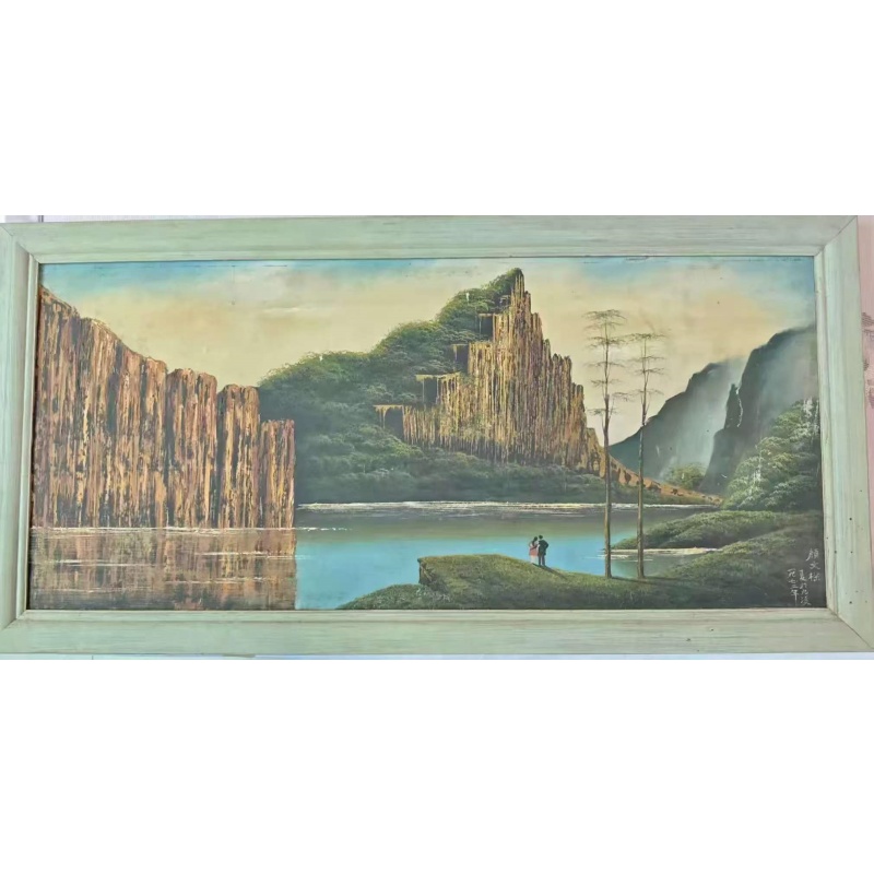 九溪山水双人观景图AZ1877