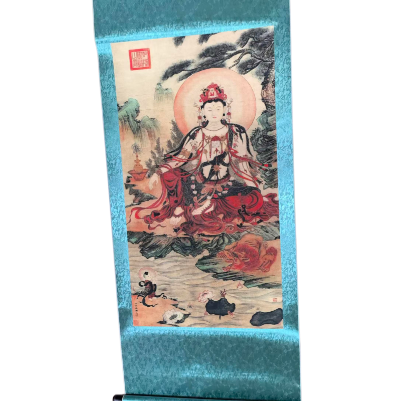 《文殊菩萨善财童子图》AC6289