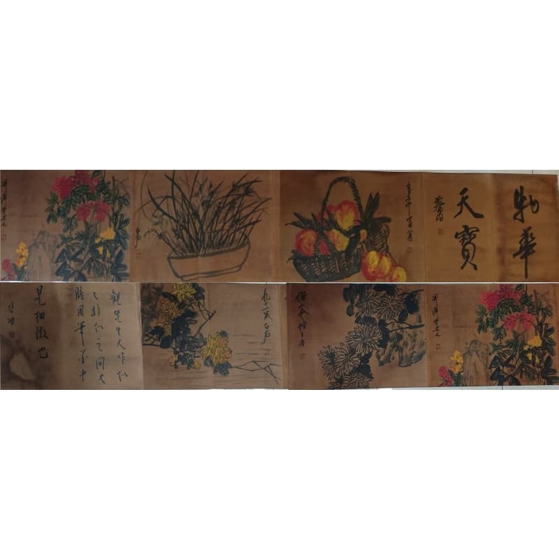 福寿桃兰草图AB02109