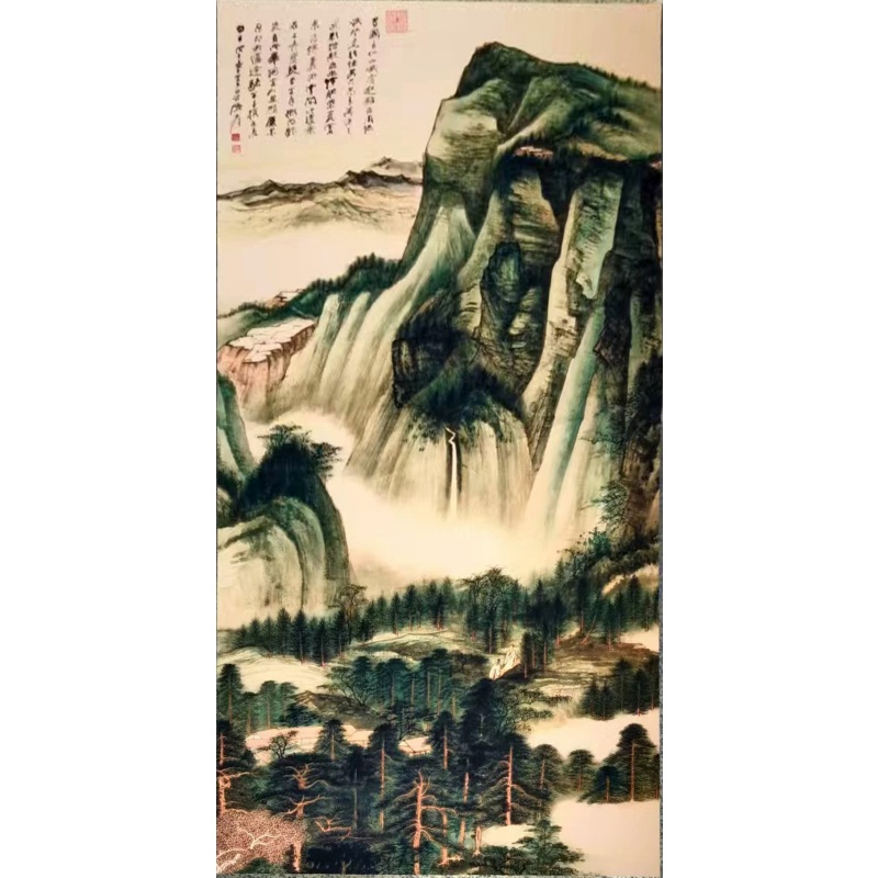 张大千《峨眉接引殿》AD2384
