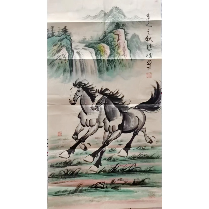 徐悲鸿双马图AB02149