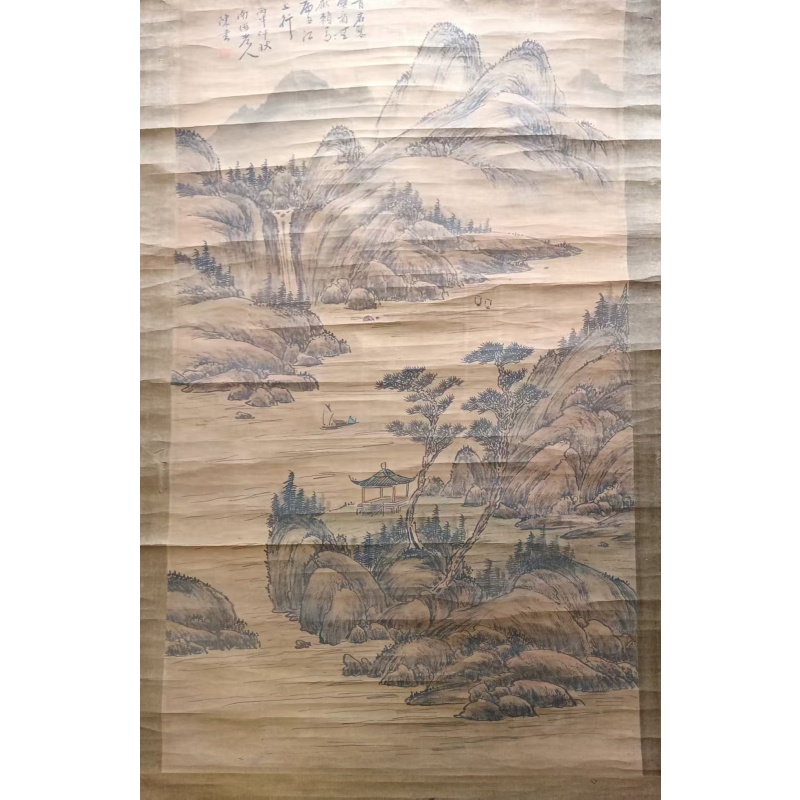 浅绛山水立轴AC6430