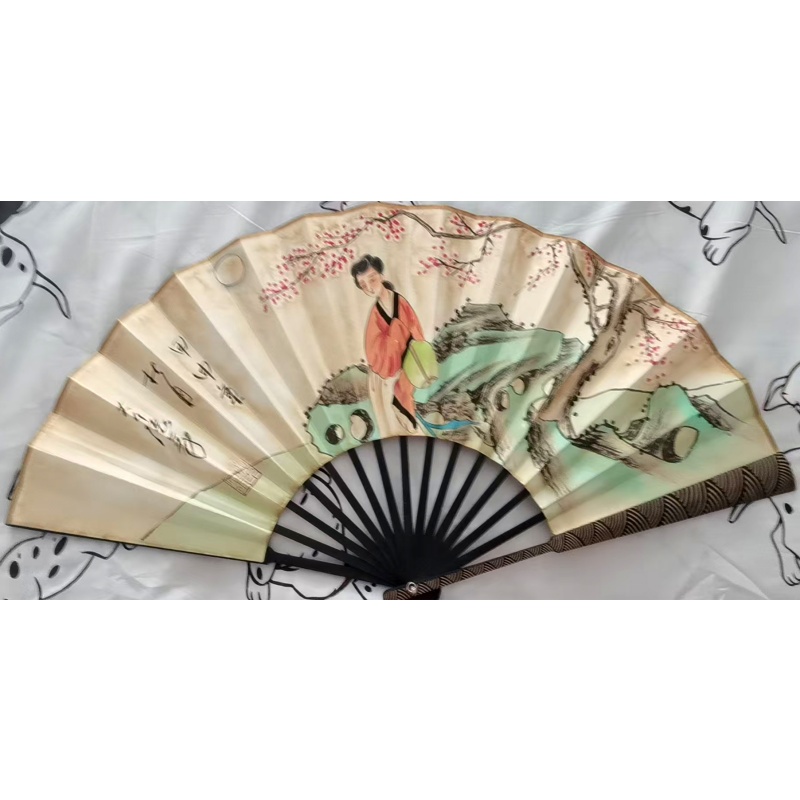 张大千仕女梅花成扇AB02148