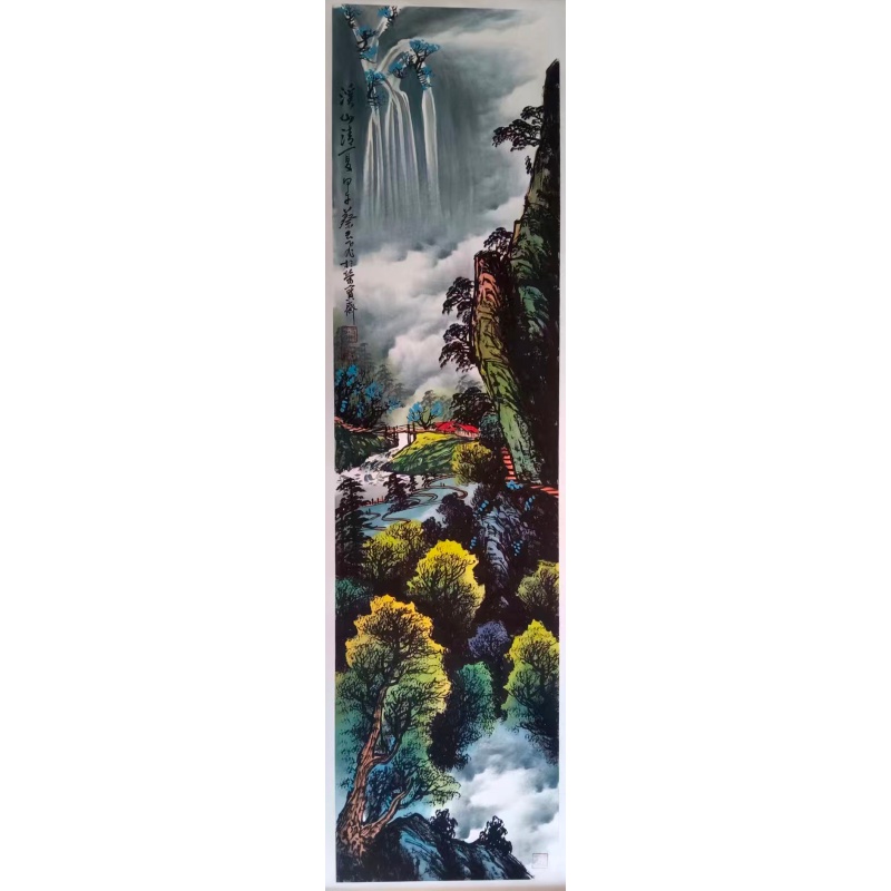 山水四条屏AB02175