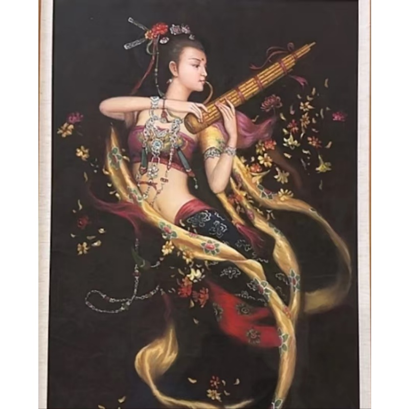 陆华山 飞天仕女 油画AE2481