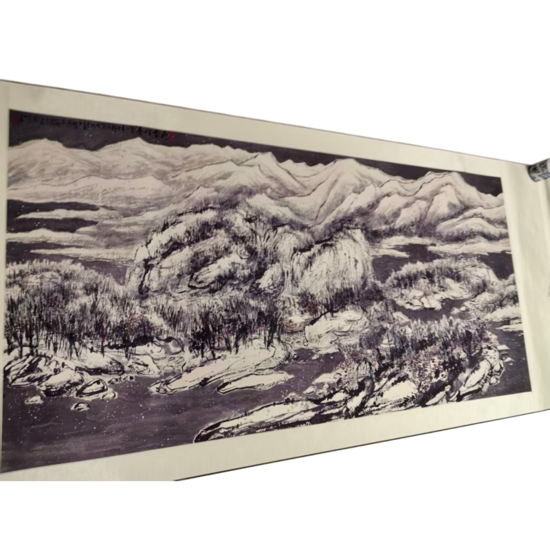 《雪域奇峰图》水墨山水立轴AC1484