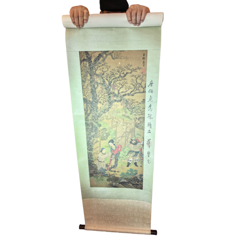 唐寅《人物故事图》立轴 AC6288