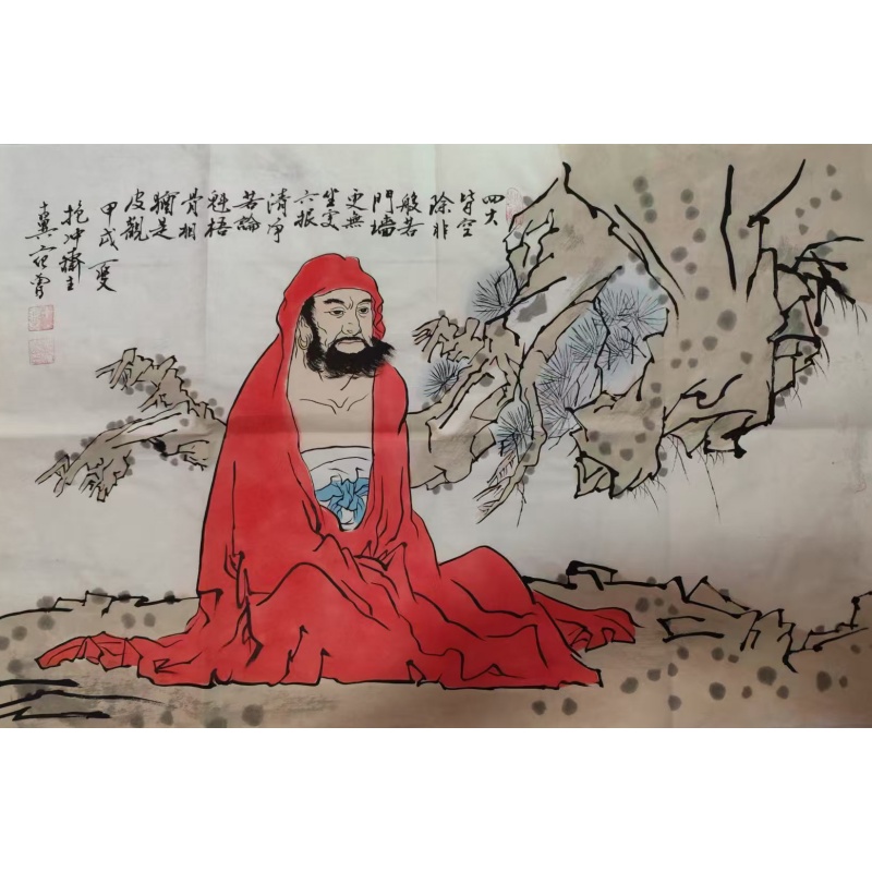 红衣达摩悟道图AC6494